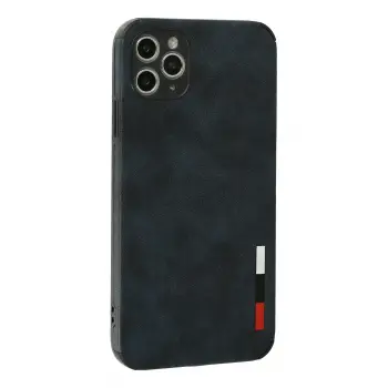 Newface iPhone 11 Pro Max Kılıf Loop Deri Silikon - Lacivert