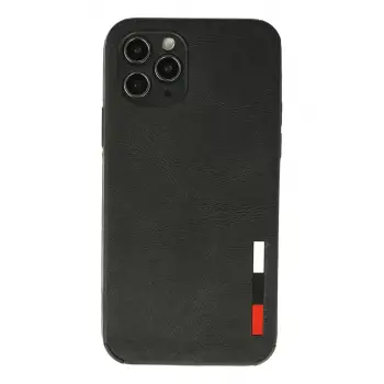 Newface Apple iPhone 11 Pro Max Kılıf Loop Deri Silikon - Siyah