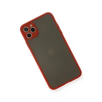 Newface iPhone 11 Pro Max Kılıf Montreal Silikon Kapak - Kırmızı