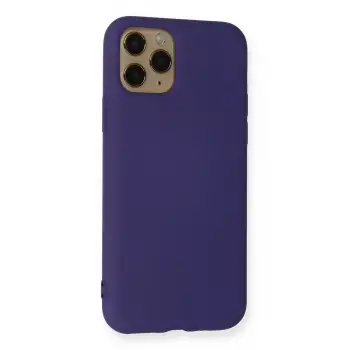Newface Apple iPhone 11 Pro Max Kılıf Nano içi Kadife Silikon - Mor