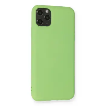 Newface Apple iPhone 11 Pro Max Kılıf Nano içi Kadife Silikon - Yeşil
