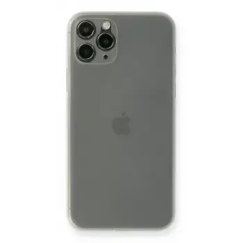 Newface Apple iPhone 11 Pro Max Kılıf PP Ultra İnce Kapak - Beyaz