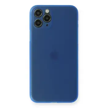 Newface iPhone 11 Pro Max Kılıf PP Ultra İnce Kapak - Mavi