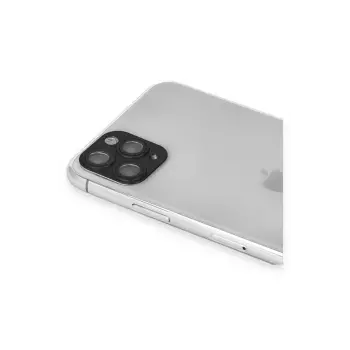 Newface iPhone 11 Pro Max Pers Alüminyum Kamera Lens - Siyah
