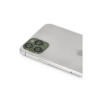 Newface iPhone 11 Pro Max Pers Alüminyum Kamera Lens - Yeşil