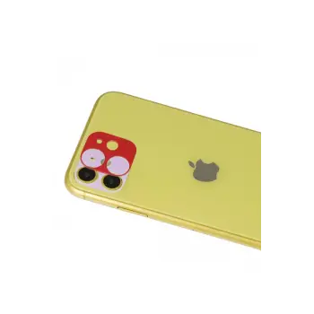 Newface iPhone 11 Rainbow Kamera Lens Koruma Cam - Kırmızı
