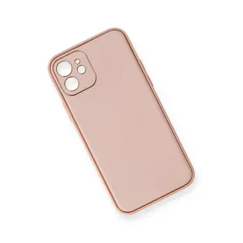 Newface iPhone 12 Kılıf Coco Deri Silikon Kapak - Pembe