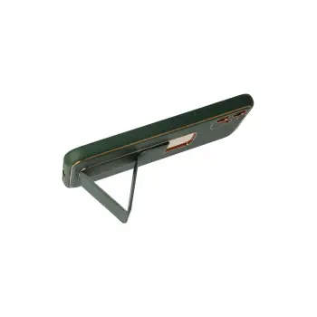 Newface iPhone 12 Kılıf Coco Deri Standlı Kapak - Yeşil