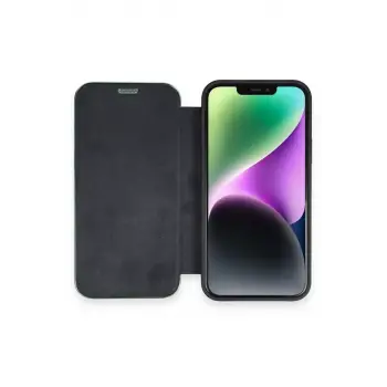 Newface Apple iPhone 12 Kılıf Dolpin Kapaklı - Lacivert