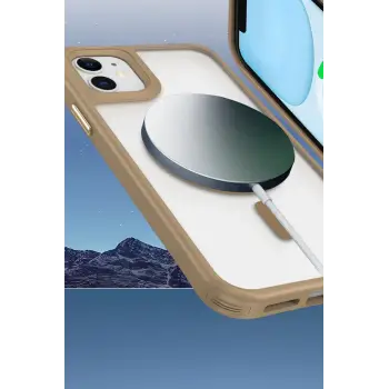 Newface iPhone 12 Kılıf Enka Magsafe Silikon Kılıf - Şeffaf