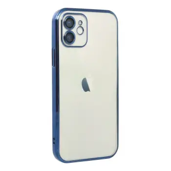 Newface iPhone 12 Kılıf Razer Lensli Silikon - Lacivert