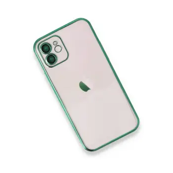Newface iPhone 12 Kılıf Razer Lensli Silikon - Yeşil