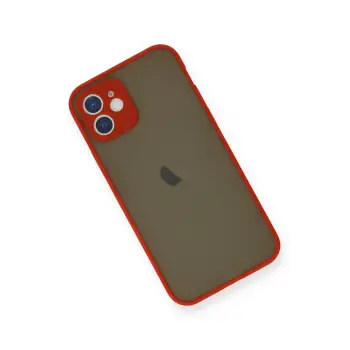 Newface iPhone 12 Mini Kılıf Montreal Silikon Kapak - Kırmızı
