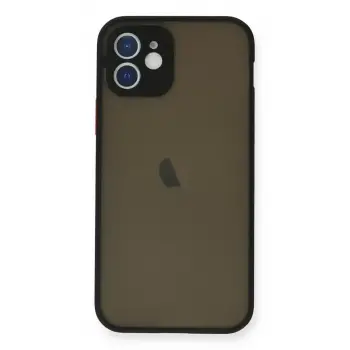 Newface Apple iPhone 12 Mini Kılıf Montreal Silikon Kapak - Siyah