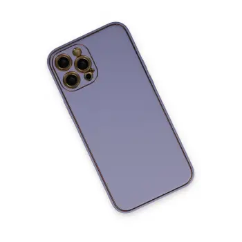 Newface iPhone 12 Pro Kılıf Coco Deri Silikon Kapak - Açık Lila