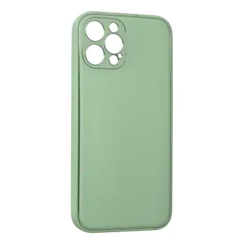 Newface Apple iPhone 12 Pro Kılıf Coco Deri Silikon Kapak - Açık Yeşil