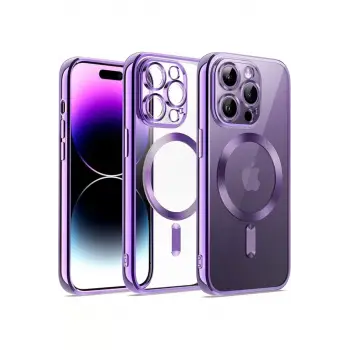 Newface Apple iPhone 12 Pro Kılıf Kross Magneticsafe Kapak - Mor