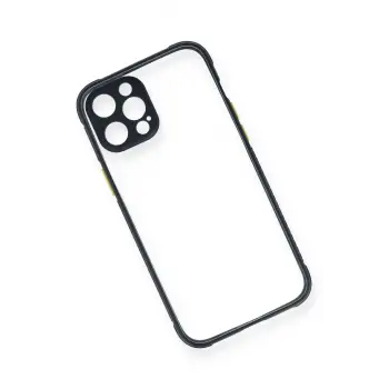 Newface iPhone 12 Pro Kılıf Miami Şeffaf Silikon - Lacivert