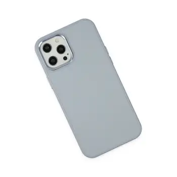 Newface iPhone 12 Pro Max Kılıf Asya Deri Silikon - Sierra Blue