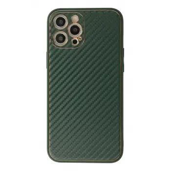Newface Apple iPhone 12 Pro Max Kılıf Coco Karbon Silikon - Yeşil