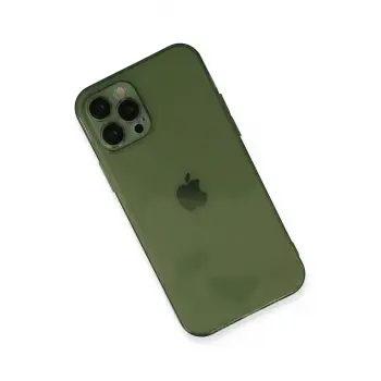 Newface iPhone 12 Pro Max Kılıf Fly Lens Silikon - Yeşil