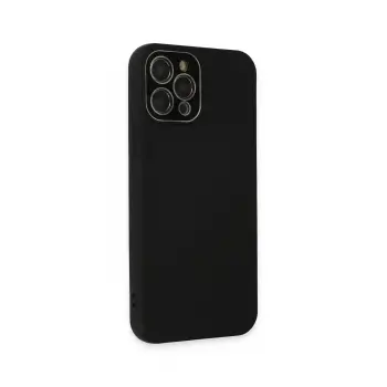 Newface iPhone 12 Pro Max Kılıf Lansman Glass Kapak - Siyah