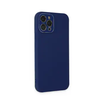 Newface iPhone 12 Pro Max Kılıf Lansman Glass Kapak - Sky Blue