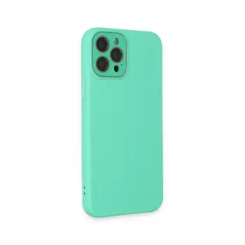 Newface iPhone 12 Pro Max Kılıf Lansman Glass Kapak - Turkuaz