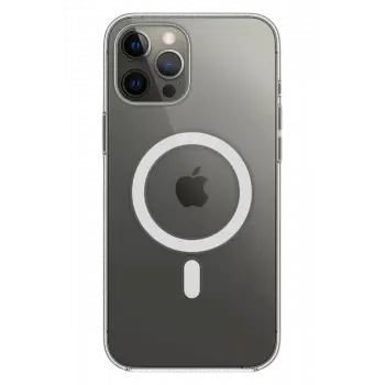 Newface Apple iPhone 12 Pro Max Kılıf Magneticsafe Şeffaf Silikon - Şeffaf