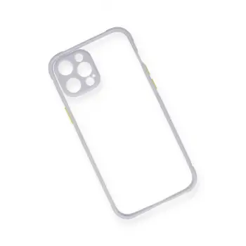 Newface iPhone 12 Pro Max Kılıf Miami Şeffaf Silikon - Lila