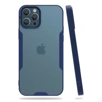 Newface Apple iPhone 12 Pro Max Kılıf Platin Silikon - Lacivert