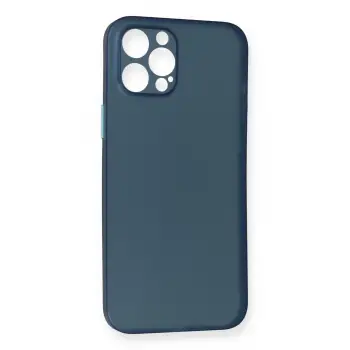 Newface iPhone 12 Pro Max Kılıf PP Ultra İnce Kapak - Mavi