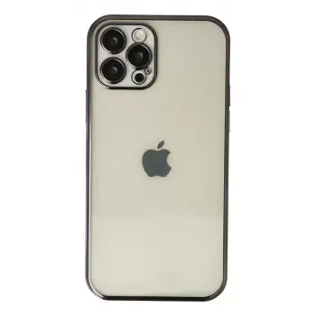 Newface Apple iPhone 12 Pro Max Kılıf Razer Lensli Silikon - Siyah
