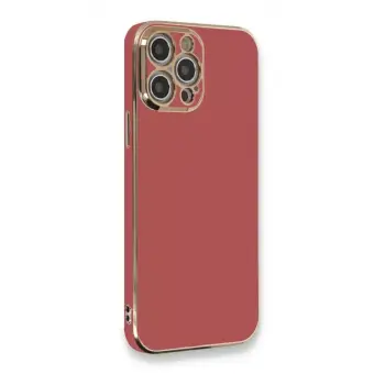 Newface Apple iPhone 12 Pro Max Kılıf Volet Silikon - Kırmızı