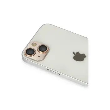 Newface iPhone 13 Pers Alüminyum Kamera Lens - Gold