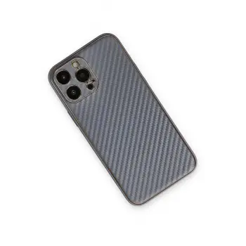Newface iPhone 13 Pro Kılıf Coco Karbon Silikon - Gri