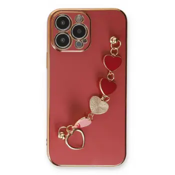 Newface iPhone 13 Pro Kılıf Esila Silikon - Kırmızı