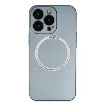 Newface Apple iPhone 13 Pro Kılıf Jack Magneticsafe Lens Silikon - Sierra Blue