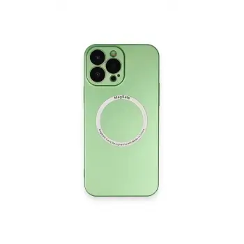 Newface Apple iPhone 13 Pro Kılıf Jack Magneticsafe Lens Silikon - Yeşil
