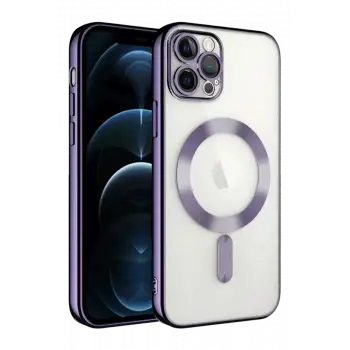 Newface Apple iPhone 13 Pro Kılıf Kross Magneticsafe Kapak - Mor