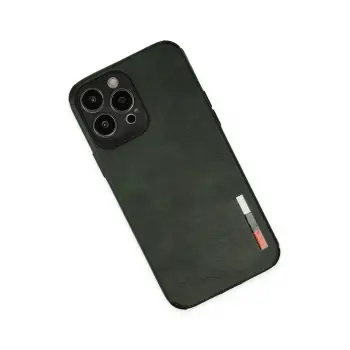 Newface iPhone 13 Pro Kılıf Loop Deri Silikon - Yeşil