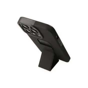 Newface iPhone 13 Pro Kılıf Mega Standlı Silikon - Siyah