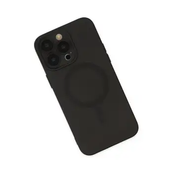Newface Apple iPhone 13 Pro Kılıf Moshi Lens Magneticsafe Silikon - Siyah