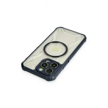 Newface iPhone 13 Pro Kılıf Prag Magneticsafe Kapak - Lacivert