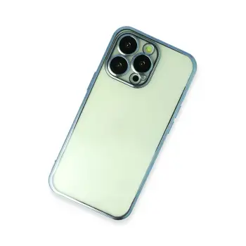 Newface iPhone 13 Pro Kılıf Razer Lensli Silikon - Açık Mavi