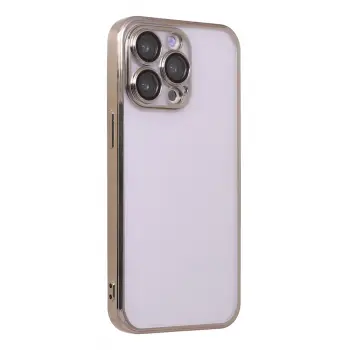 Newface iPhone 13 Pro Kılıf Razer Lensli Silikon - Gold