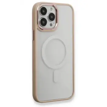 Newface Apple iPhone 13 Pro Kılıf Room Magneticsafe Silikon - Pudra