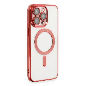 Newface iPhone 13 Pro Max Kılıf Kross Magneticsafe Kapak - Kırmızı
