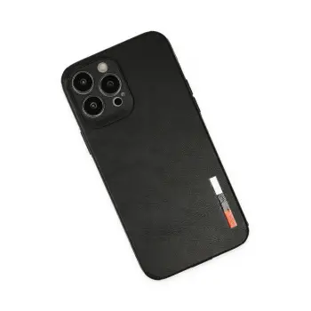 Newface iPhone 13 Pro Max Kılıf Loop Deri Silikon - Siyah