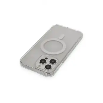 Newface iPhone 13 Pro Max Kılıf Matte Şeffaf Magneticsafe - Şeffaf
